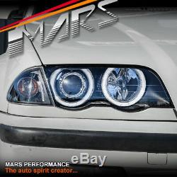 LED Angel Eyes Head Lights for BMW E46 98-01 Sedan 318i 320i 323i 325i 328i 330i