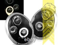 LED Angel Eyes Scheinwerfer für Mini Cooper One R50 R52 R53 schwarz