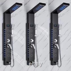 LED Shower Panel Column Tower Stainless Steel Mixer Tap Rain Massage Body Jets