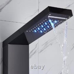 LED Shower Panel Column Tower Stainless Steel Mixer Tap Rain Massage Body Jets