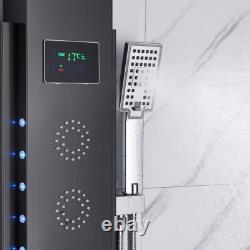 LED Shower Panel Column Tower Stainless Steel Mixer Tap Rain Massage Body Jets