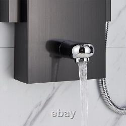 LED Shower Panel Column Tower Stainless Steel Mixer Tap Rain Massage Body Jets