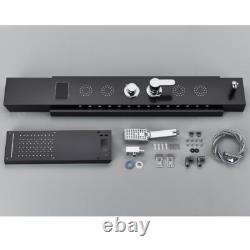 LED Shower Panel Column Tower Stainless Steel Mixer Tap Rain Massage Body Jets