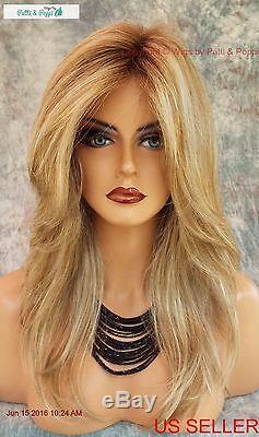 Lace Front Monotop Designer Wig Rooted Blond Blond Bombshell Turn Heads 590