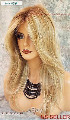 Lace Front Monotop Designer Wig Rooted Blond Blond Bombshell Turn Heads 590