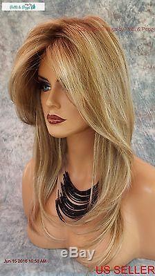 Lace Front Monotop Designer Wig Rooted Blond Blond Bombshell Turn Heads 590