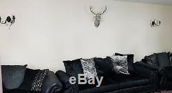 Large silver stag, wall art, animal head, stag head, large wall mounted deer head