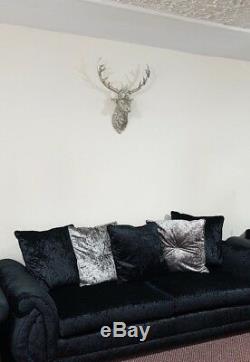Large silver stag, wall art, animal head, stag head, large wall mounted deer head