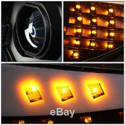 Led 3d Crystal U-halofor 06-08 Bmw 3-series E90 4dr Headlight Head Lamp Black