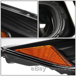 Led Drlfor 13-16 Ford Escape Black/amber Corner Projector Headlight Head Lamp