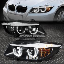 Led U-halo For 06-08 Bmw E90 3-series 4dr Projector Headlight Head Lamp Black