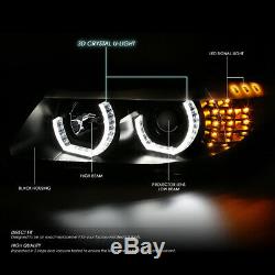 Led U-halo For 06-08 Bmw E90 3-series 4dr Projector Headlight Head Lamp Black