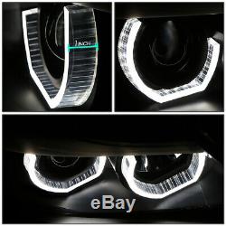 Led U-halo For 06-08 Bmw E90 3-series 4dr Projector Headlight Head Lamp Black