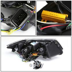 Led U-halo For 06-08 Bmw E90 3-series 4dr Projector Headlight Head Lamp Black