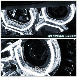 Led U-halo For 09-12 Bmw E90 3-series 4dr Projector Headlight Head Lamp Chrome