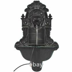 Lion Head Water Feature Bird Bath Water Fountain Antique Green Wall Mounted