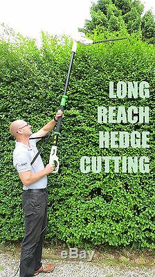 Long Reach Hedge Trimmer Telescopic Extendable Rotating Head electric 500 Watt