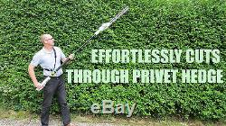 Long Reach Hedge Trimmer Telescopic Extendable Rotating Head electric 500 Watt