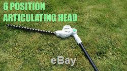 Long Reach Hedge Trimmer Telescopic Extendable Rotating Head electric 500 Watt