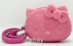 Loungefly Sanrio Hello Kitty 50th Pink Glitter Figural Crossbody Bag Molded Head