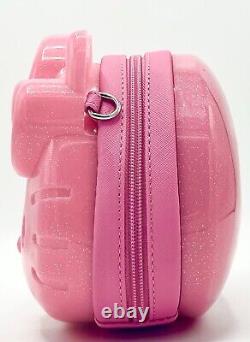 Loungefly Sanrio Hello Kitty 50th Pink Glitter Figural Crossbody Bag Molded Head