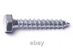 M10 / 10mm HEX HEXAGON HEAD WOOD SCREW COACH SCREWS BOLTS ZINC PLATED ALL LENGTH