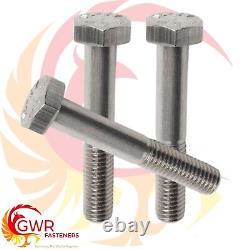 M10 / 10mm Part Threaded Hexagon Head Bolts Hex Screws A2 Stainless Steel Din931