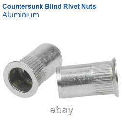 M3 M4 M5 M6 M8 M10 M12 Rivnuts Countersunk Aluminium Threaded Nutsert Rivet Nuts