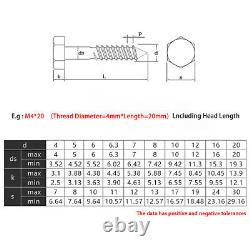 M6 M8 M10 M12 Hexagonal Head Self Tapping Screws Bolts Zinc-Plated- Carbon Steel