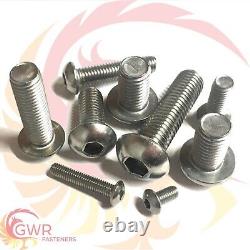 M8 A2 Stainless Socket Button Head Screw Hex Allen Key Dome Head Bolts 8mm