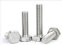 M9 Hexagon Head BoltsHex Head Screws Pitch M9x1 / M9x1.25 304 Stainless Steel