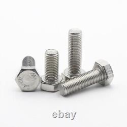 M9 Hexagon Head BoltsHex Head Screws Pitch M9x1 / M9x1.25 304 Stainless Steel