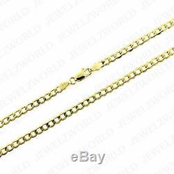 Men's Real 10K Gold Medusa Head Charm Pendant & 2.5mm Cuban Link Chain Necklace