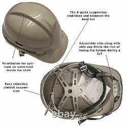 Mens Hard Hat Safety Helmet Construction Builders Site Head Protection Unisex