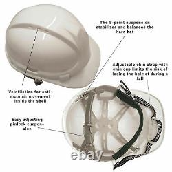 Mens Hard Hat Safety Helmet Construction Builders Site Head Protection Unisex