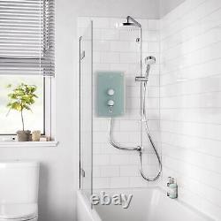 Mira Azora Dual Head Electric Shower 9.8kW Power Glass Clearscale 1.1634.156