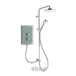 Mira Azora Dual Head Electric Shower 9.8kW Power Glass Clearscale 1.1634.156