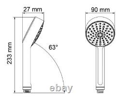 Mira Azora Dual Head Electric Shower 9.8kW Power Glass Clearscale 1.1634.156