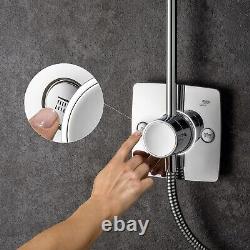 Mira Opero Bathroom Thermostatic Mixer Shower Chrome Twin Adjustable Head Modern
