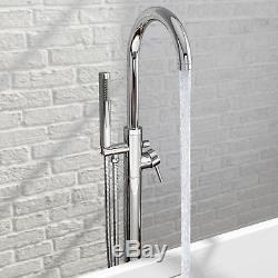 Modern Bathroom Taps Basin Bath Filler Shower Mixer Chrome Round Basin Sink Tap