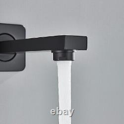 Modern Concealed Shower System Black 3-Way Mixer Taps 40cm Rain Shower Head Set