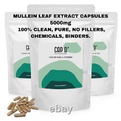 Mullein Leaf Extract Capsules 5000mg No Fillers No Binders Pure Natural Vegan