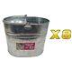 New 14 Ltr Heavy Duty Galvanized Metal Mop Bucket+mop Head Strong Cleaning Home