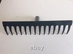 New 14 Tooth Teeth Replacement Rake Head Garden Leaf Leaves Metal Carbon Steel