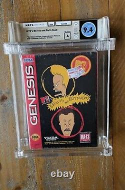 New? Beavis and Butt-Head? SEGA GENESIS Game SOFTBOX? WATA GRADED 9.4 A? USA