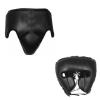 New Custom Made, Black Color, Boxing Gloves, Head Gear, Groin Guard, Any Brand