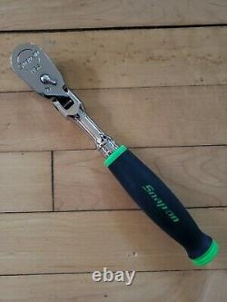 New Snap On FHF80A 3/8 GREEN Soft Grip Flex Head Ratchet FREE PRIORITY