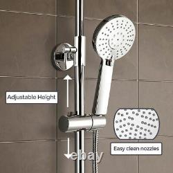 Niki Slim Round Thermostatic Dual Control Twin Head Shower Mixer Thermostatic