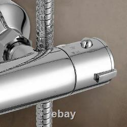 Niki Slim Round Thermostatic Dual Control Twin Head Shower Mixer Thermostatic