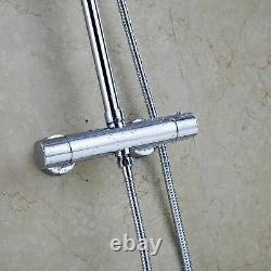 Niki Slim Round Thermostatic Dual Control Twin Head Shower Mixer Thermostatic